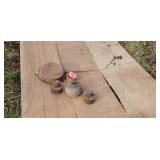 Old wall mount kerosene light smudge pots