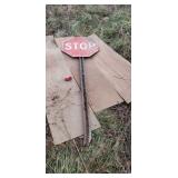 Old stop sign