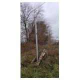 Rail road crossing sign Pole