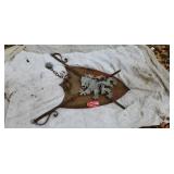 Wall art mid evil metal shield with swords