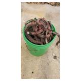 5 gallon bucket of the old horseshoes