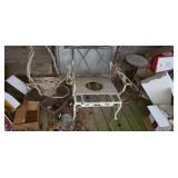 Ice cream parlors stool wrought iron chair