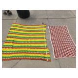 Two Crocheted Throw Blankets