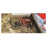 Extension cords Jumper cables And copper Lots of