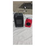 Two small electric heaters