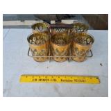 Culver Six Shot Glasses Valencia 22K Gold 86