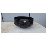 Tiara Indiana blck glass 10" center piece bowl.