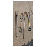 Post hole digger two tile Spades shovel