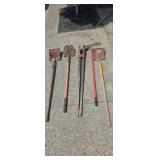 Post hole digger shovels