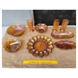 Marigold Carnival Glass Collection Devilled Egg