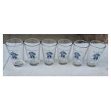 Six Blue Ribbon glasses