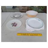 Milk Glass Fire King Plate, Fire King Bowl,