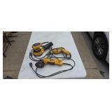DeWalt sander drill and 4-in grinder all work