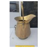 Antique Brass Dutch Wood and Coal Bucket