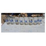 Eight Bud Light beer glasses