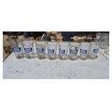 8 Bud Light beer glasses