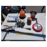 Budweiser Bar Tin Bucket, Caution Lights, Tools,