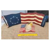 American Flag with Bald Eagle Crafted Works