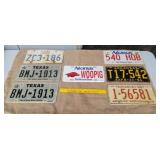 Arkansas and Texas License Plates 1954, 1966, and