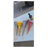 Funnels and power steering fluid