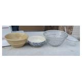 8" stone bowl & other bowls.