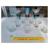 Bar Glasses, Mixed Drink Art Glasses, Shot