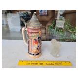 West Germany Beer Stein and Girl Figurine