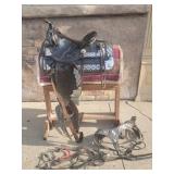 Boyt Leather Horse Saddle with Bridle, Blanket,