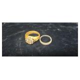 Two 925 sterling rings  0.354 oz