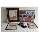 Vintage car pics wall art