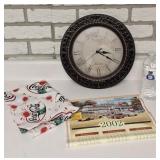 Westminster battery operated clock and Coca-Cola