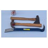 Hatchet, hammer and pry bar