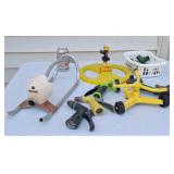 Sprinklers, sprayers and hose connectors