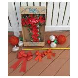 Graveside memorial flowers and decor