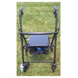 Medline walker with seat and brakes