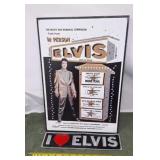 Vintage Elvis Presley collectible tin sign,