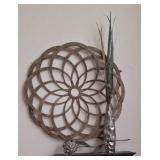 Shelf not included,  metal wall art and decor