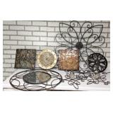 Metal and wood wall art