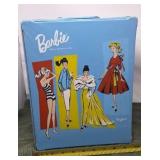 Vintage blue Barbie doll case, by Mattel
