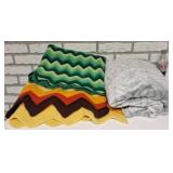 Better Home and Garden blanket and 2 lap afghans