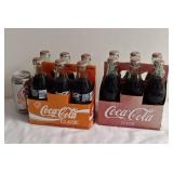 8oz glasss Coca-Cola collectible bottles with