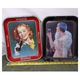 Vintage tin Coca-Cola collectible trays