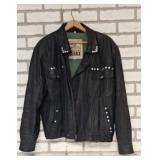 New Zealand outback leather coat size 44, bling