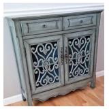 Modern accent cabinet with 2 drawers and 2