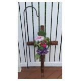 Graveside cross and shepherds hook