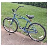 Schwinn cruiser bicycle with air pump