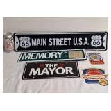 Tin collectible signs
