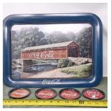 Vintage metal Coca-Cola tray copyright 1995, and