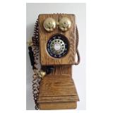 Vintage country store wood  telephone, mgf. 1977