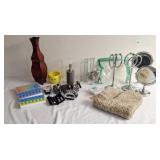 Vases, bathroom towel holder,  mirrors,  and more